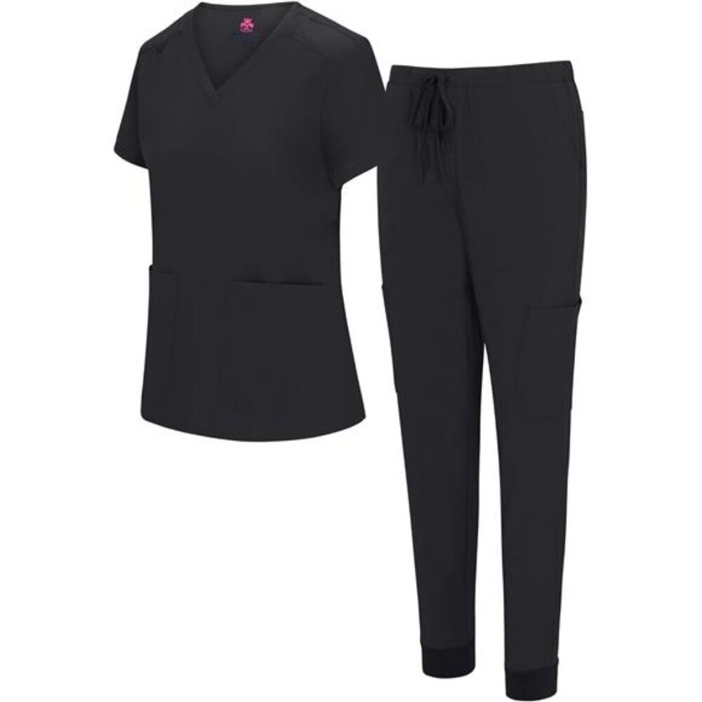 Natural Uniforms Womens Essential Cool Stretch Jogger Scrub Set with Regular
